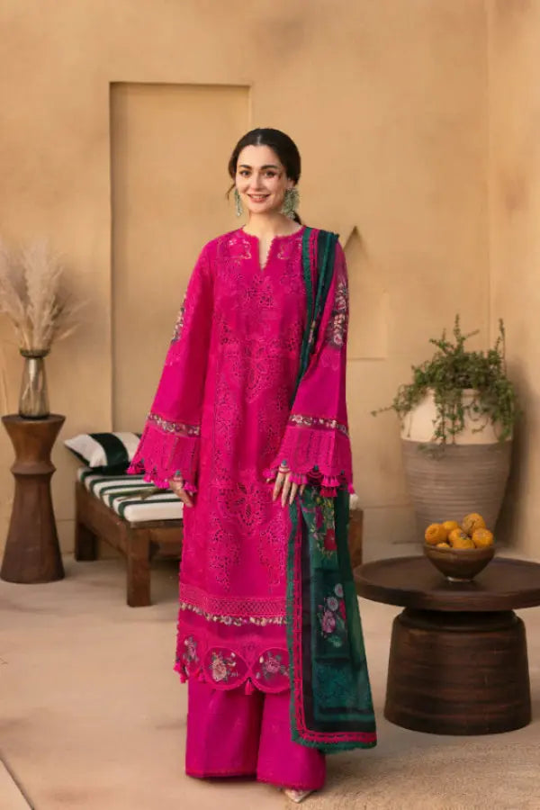 3pc lawn chikankari embroidered suit front