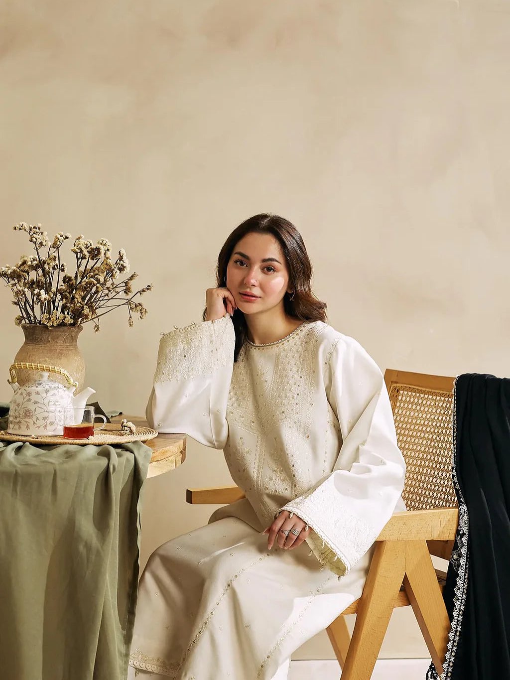 3 Piece Unstitched Suit – Shirt + Dupatta + Trouser