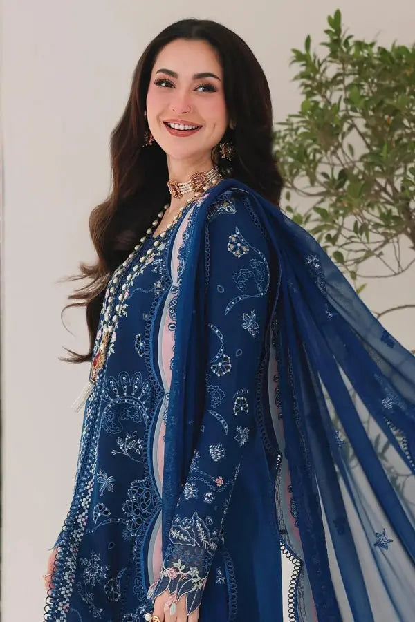 Elegant 3PC Lawn Suit for Women – Summer Wear with Embroidered Design - Anoufar