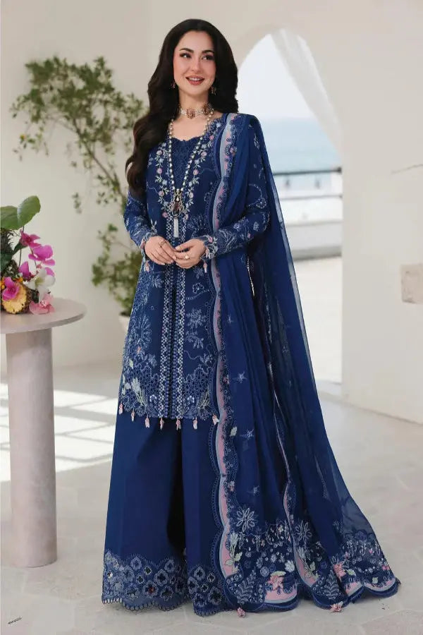 Elegant 3PC Lawn Suit for Women – Summer Wear with Embroidered Design - Anoufar