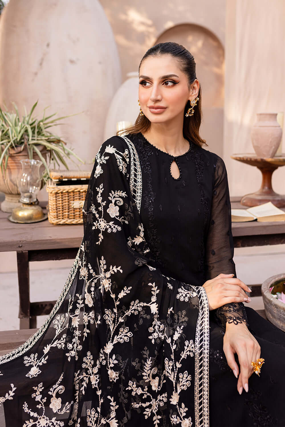 azure 3pc eid suit starry bliss festive dress
