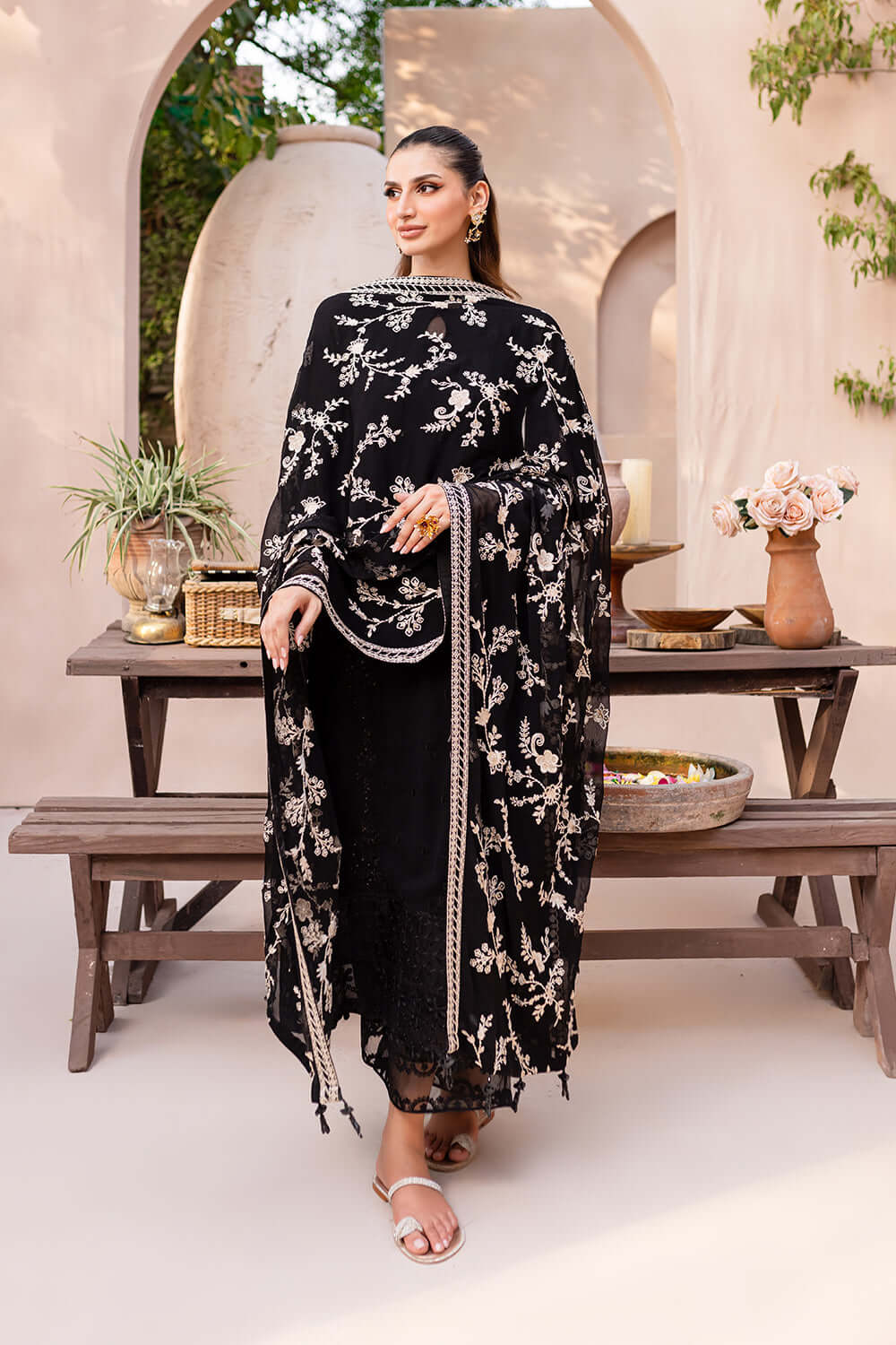 azure 3pc eid suit starry bliss festive dress