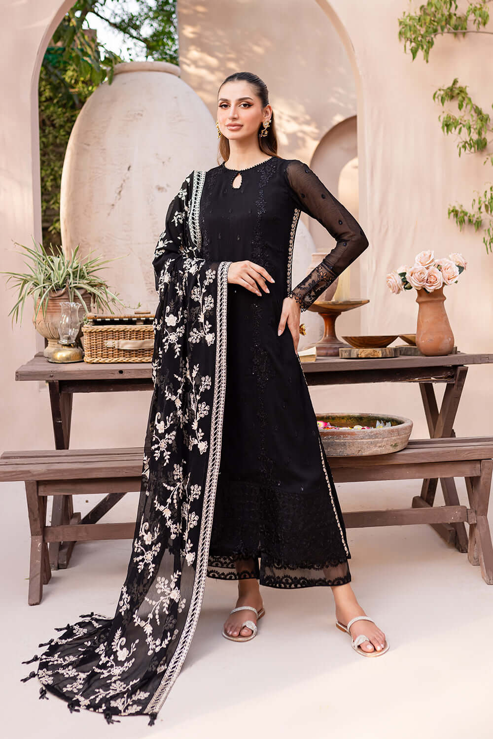 azure 3pc eid suit starry bliss festive dress