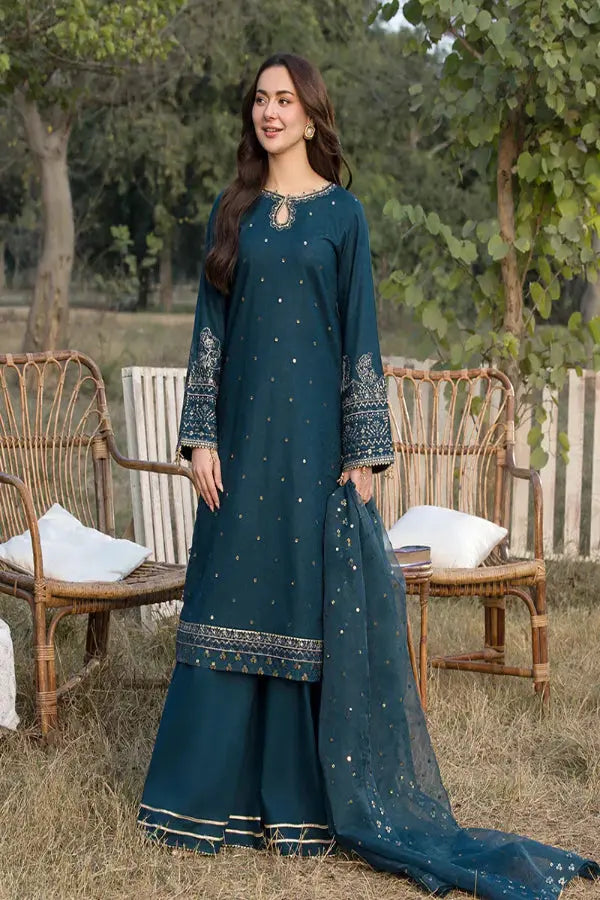 3pc embroidered lawn suit shirt trouser dupatta full set