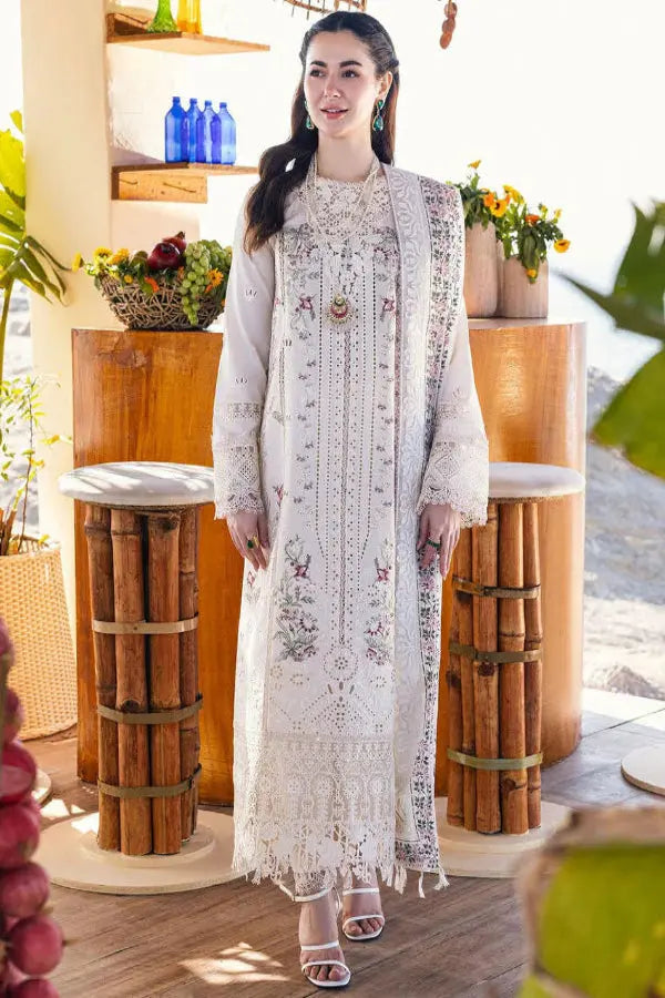 alamqar 3PC Lawn Suit full view premium embroidered collection