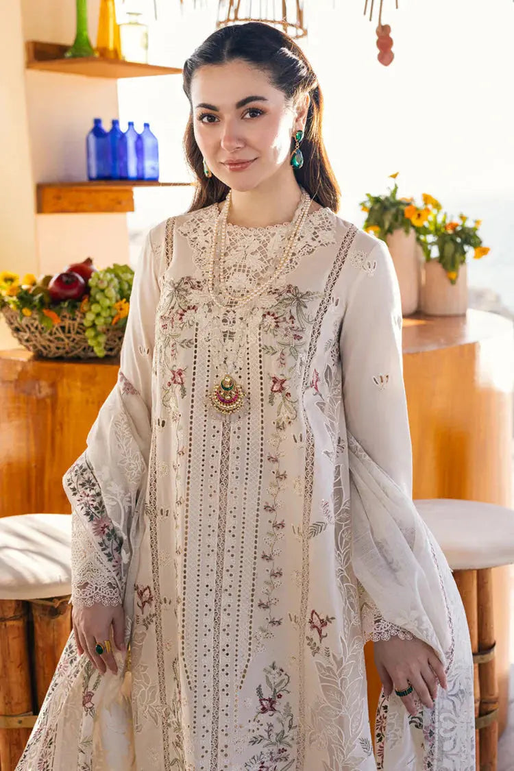Qalamqar 3PC Lawn Suit | Embroidered Lawn Suit – Anoufar Anoufar