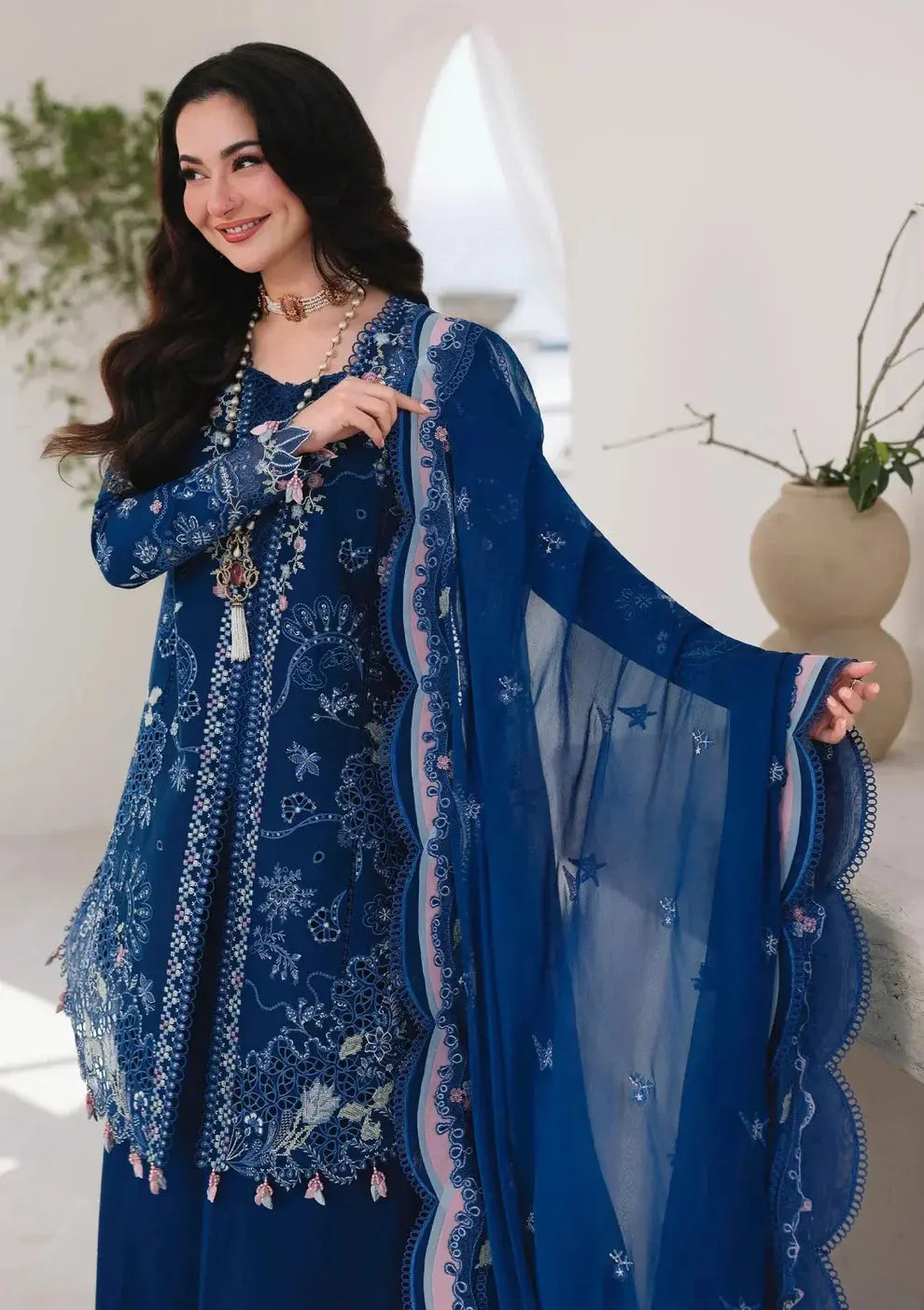 Elegant 3PC Lawn Suit for Women – Summer Wear with Embroidered Design - Anoufar