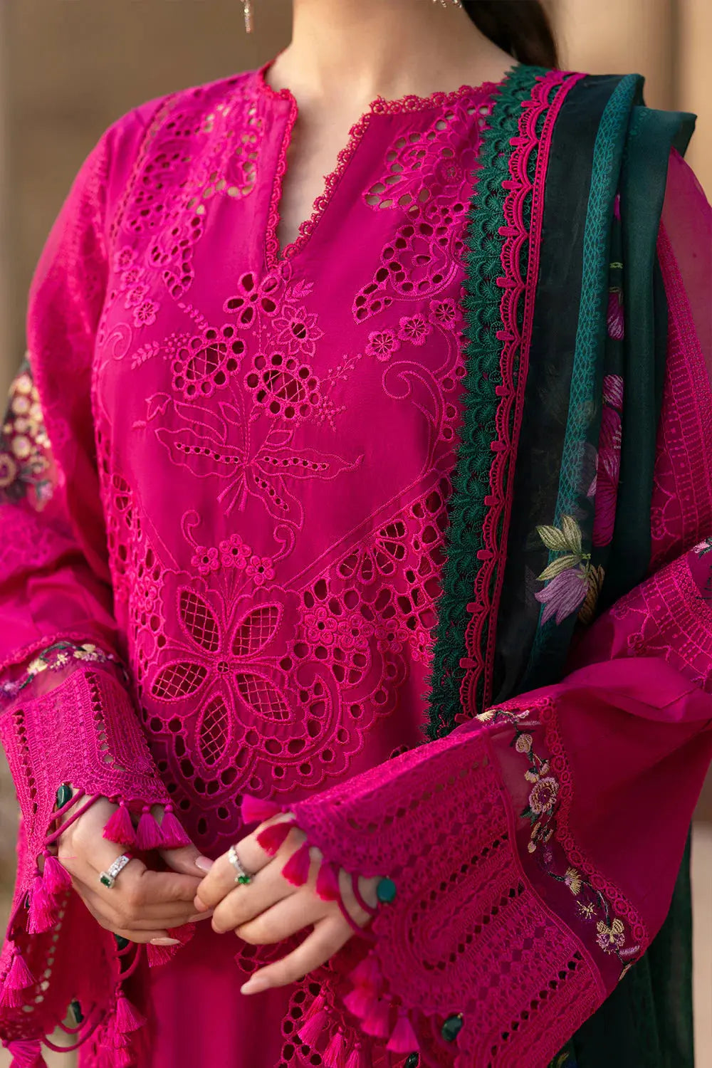 premium 3pc chikankari embroidered lawn suit