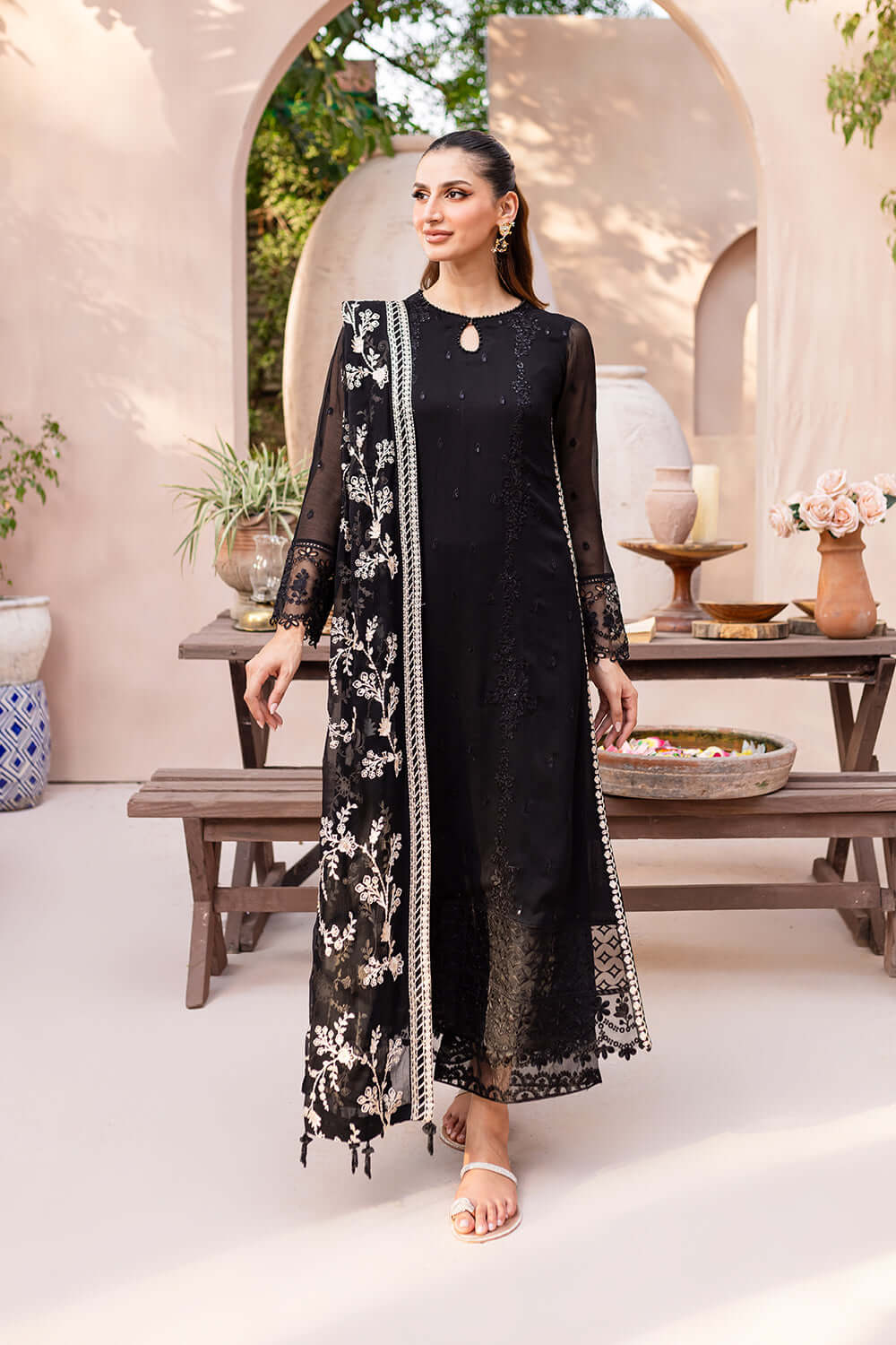 azure 3pc eid suit starry bliss festive dress